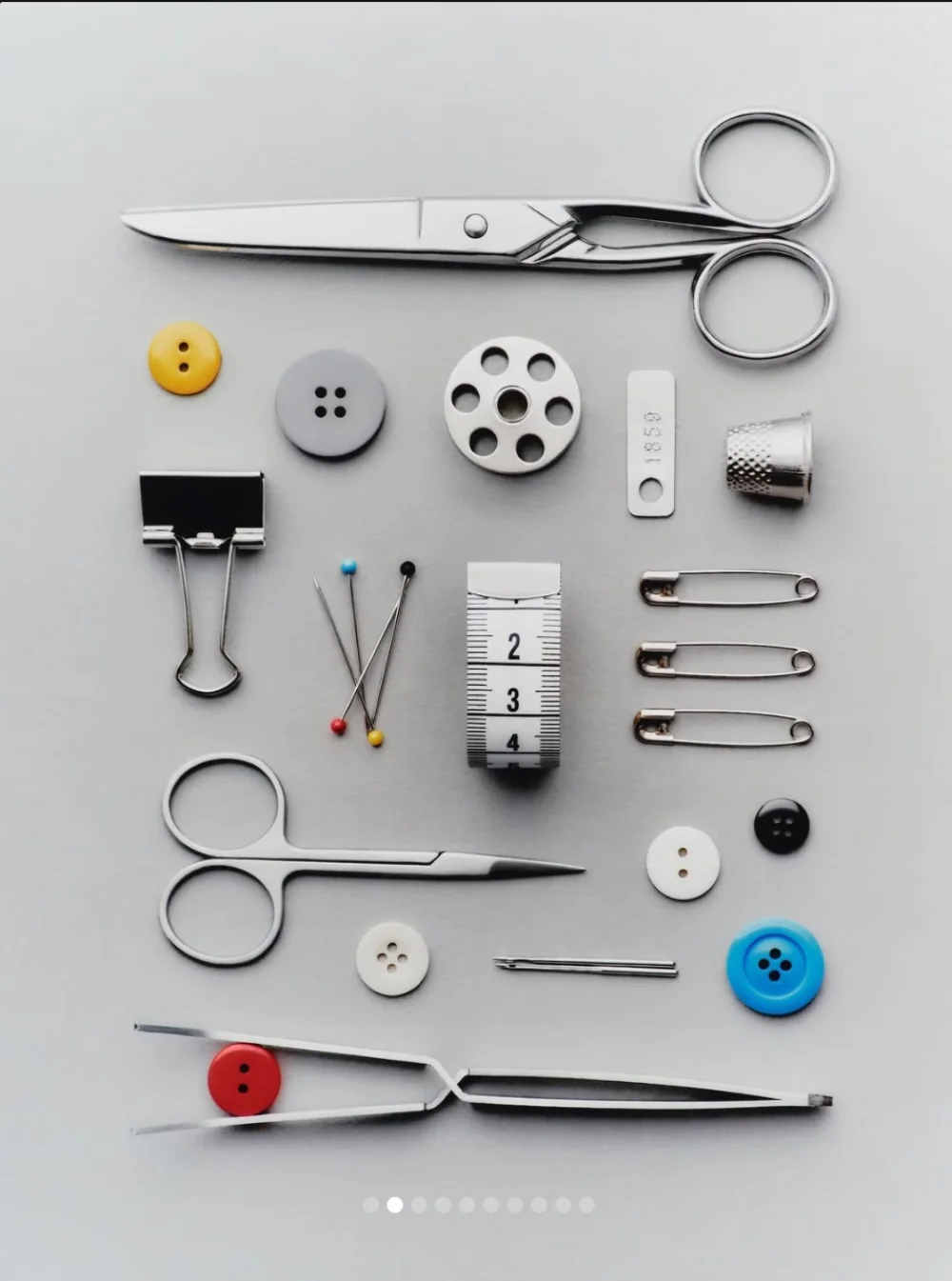 Carefully arranged tools and materials, a study in deliberate craft